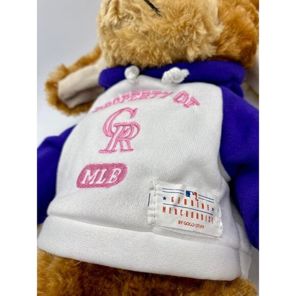 MLB Colorado Rockies Plush Dog With Hoodie By Good Stuff Authentic Merchandise - Picture 4 of 10